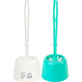 Ёршик для унитаза Эвия с подставкой из пластика круглый