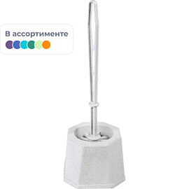 Ершик для унитаза Бруно напольный с подставкой из пластика круглый