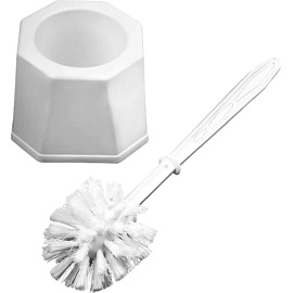 Ёршик для унитаза Бруно с подставкой из пластика круглый