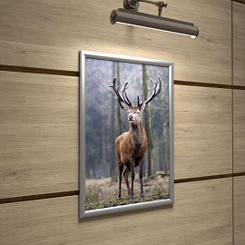 Рамка настенная с клик-профилем 25 мм формат А2 Attache серебристая