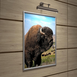 Рамка настенная с клик-профилем 25 мм А1 Attache серебристая фото Рамка настенная с клик-профилем 25 мм А1 Attache серебристая