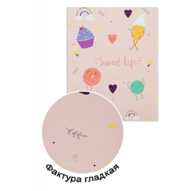 Папка с зажимом Attache Selection Sweet life A4 0.55 мм розовая с рисунком (до 150 листов)