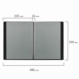 Папка 20 вкладышей BRAUBERG "Office", черная, 0,5 мм, 271324 фото Папка 20 вкладышей BRAUBERG "Office", черная, 0,5 мм, 271324