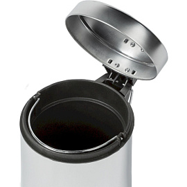 Ведро мусорное Solinne 3 л нержавеющая сталь с педалью с крышкой серебристое (27x18x18 см)