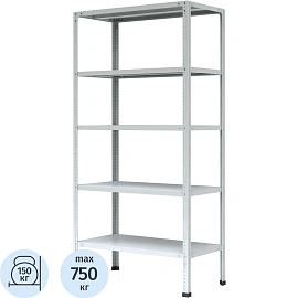 Стеллаж металлический Пакс металл МС-245 (5 полок, 1000x400x2000 мм)