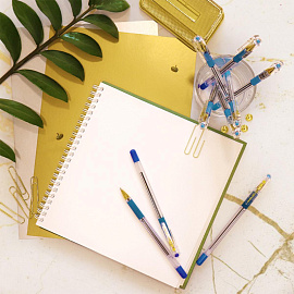 Ручка шариковая неавтоматическая MunHwa MC Gold синяя (толщина линии 0.3 мм) фото Ручка шариковая неавтоматическая MunHwa MC Gold синяя (толщина линии 0.3 мм)