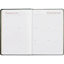 Ежедневник недатированный Альт Sidney Nebraska искусственная кожа A5 136 листов зеленый (золотистый обрез)