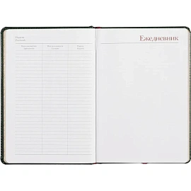 Ежедневник недатированный Альт Sidney Nebraska искусственная кожа A5 136 листов зеленый (золотистый обрез)