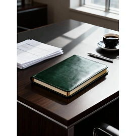 Ежедневник недатированный Альт Sidney Nebraska искусственная кожа A5 136 листов зеленый (золотистый обрез)