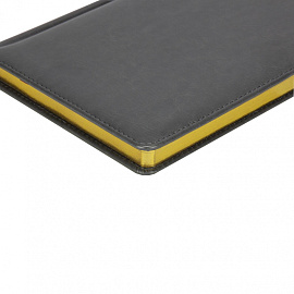 Ежедневник недатированный Attache Sidney Nebraska искусственная кожа A5 136 листов серый (золотистый обрез) фото Ежедневник недатированный Attache Sidney Nebraska искусственная кожа A5 136 листов серый (золотистый обрез)