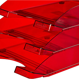 Лоток горизонтальный для бумаг Attache Line пластиковый бордовый