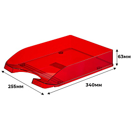 Лоток горизонтальный для бумаг Attache Line пластиковый бордовый