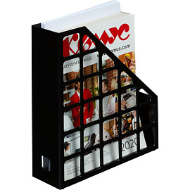 Лоток вертикальный для бумаг 75 мм Attache пластиковый чёрный