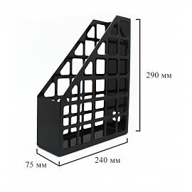 Лоток вертикальный для бумаг 75 мм Attache пластиковый чёрный