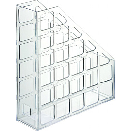 Лоток вертикальный для бумаг 75 мм Attache пластиковый прозрачный