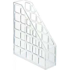 Лоток вертикальный для бумаг 75 мм Attache пластиковый прозрачный