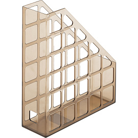 Лоток вертикальный для бумаг 75 мм Attache пластиковый коричневый