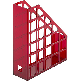 Лоток вертикальный для бумаг 75 мм Attache пластиковый бордовый