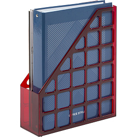 Лоток вертикальный для бумаг 75 мм Attache пластиковый бордовый