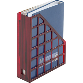 Лоток вертикальный для бумаг 75 мм Attache пластиковый бордовый