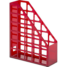 Лоток вертикальный для бумаг 75 мм Attache пластиковый бордовый