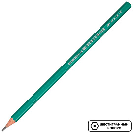 Карандаш чернографитный HB Attache Economy заточенный шестигранный зеленый корпус