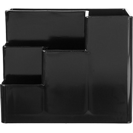 Подставка-органайзер для канцелярских принадлежностей Attache Line 6 отделений черная 10x12x12 см