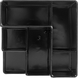 Подставка-органайзер для канцелярских принадлежностей Attache Line 6 отделений черная 10x12x12 см