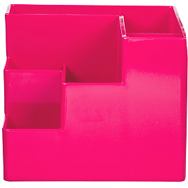 Подставка-органайзер для канцелярских принадлежностей Attache Fantsy 6 отделений розовая 10x12x12 см