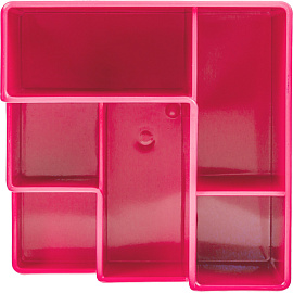 Подставка-органайзер для канцелярских принадлежностей Attache Fantsy 6 отделений розовая 10x12x12 см