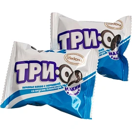 Печенье песочное Акконд ТРИО с какао и начинкой со вкусом пломбира 460 г