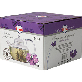 Чайник заварочный стеклянный Tima Иван-чай TP105 1000 мл