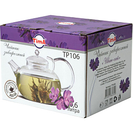 Чайник заварочный стеклянный Tima Иван-чай TP106 600 мл