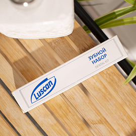 Набор зубной Luscan картон (зубная щётка, зубная паста, 200 штук в упаковке)