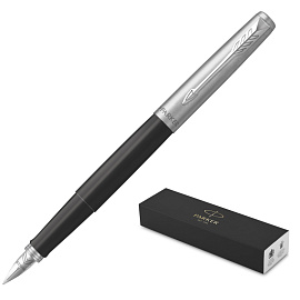 Ручка перьевая Parker Jotter Original Black цвет чернил синий, цвет корпуса серебристый/черный (артикул производителя 2096894)
