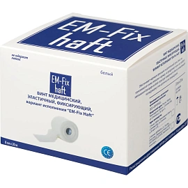 Бинт эластичный самофиксирующийся Em-Fix Haft 8x2000 cм фото Бинт эластичный самофиксирующийся Em-Fix Haft 8x2000 cм