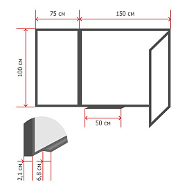 Доска магнитно-меловая/маркерная 100x300 см трехсекционная зеленая лаковое покрытие Attache