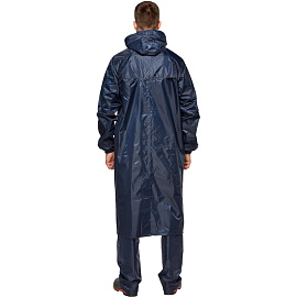 Плащ влагозащитный Тайфун ПВХ на молнии синий (размер 60-62, рост 182-188)