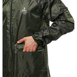 Плащ влагозащитный Тайфун ПВХ на молнии зелёный (размер 44-46, рост 182-188)