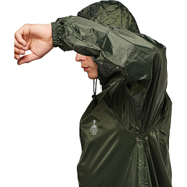 Плащ влагозащитный Тайфун ПВХ на молнии зелёный (размер 44-46, рост 182-188)