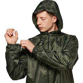 Плащ влагозащитный Тайфун ПВХ на молнии зелёный (размер 48-50, рост 182-188)