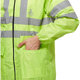 Плащ влагозащитный Тайфун ПВХ на молнии лимонный с СОП (размер 44-46, рост 170-176)