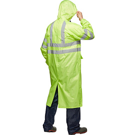 Плащ влагозащитный Тайфун ПВХ на молнии лимонный с СОП (размер 48-50, рост 170-176)