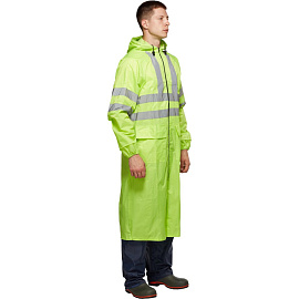 Плащ влагозащитный Тайфун ПВХ на молнии лимонный с СОП (размер 56-58, рост 170-176)