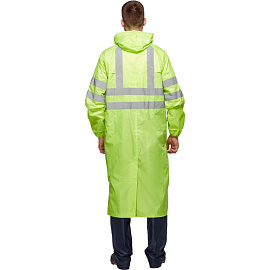 Плащ влагозащитный Тайфун ПВХ на молнии лимонный с СОП (размер 52-54, рост 182-188)