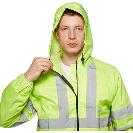 Плащ влагозащитный Тайфун ПВХ на молнии лимонный с СОП (размер 56-58, рост 182-188)