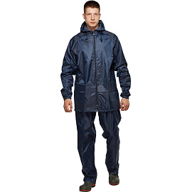 Костюм влагозащитный Тайфун полиэфир с ПВХ покрытием синий (размер 44-46, рост 170-176)