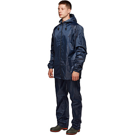 Костюм влагозащитный Тайфун полиэфир с ПВХ покрытием синий (размер 52-54, рост 170-176)