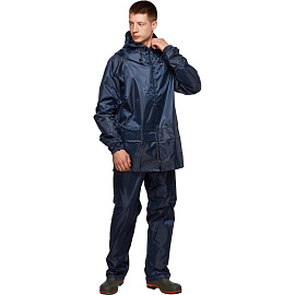 Костюм влагозащитный Тайфун полиэфир с ПВХ покрытием синий (размер 44-46, рост 182-188)