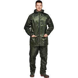 Костюм влагозащитный Тайфун полиэфир с ПВХ покрытием зелёный (размер 44-46, рост 170-176)